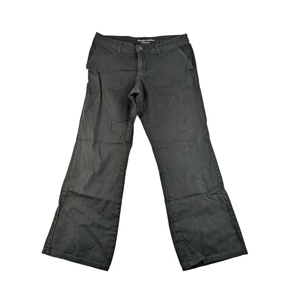 Womens Genuine Dickies Slim Fit Pants Work Utility Black 15.5 W 26 L - Picture 1 of 6